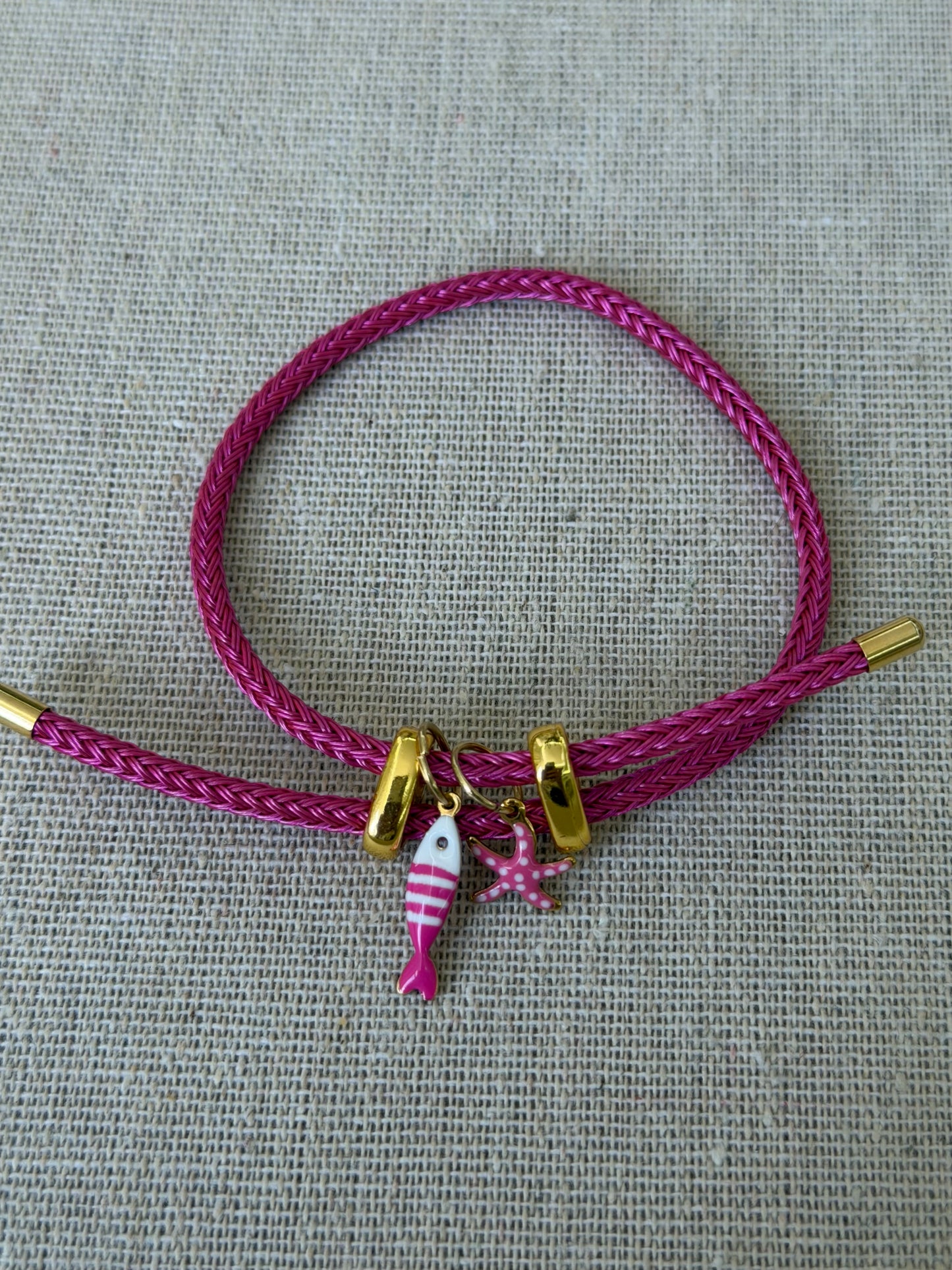 2 CHARMS FUSHCIA BR