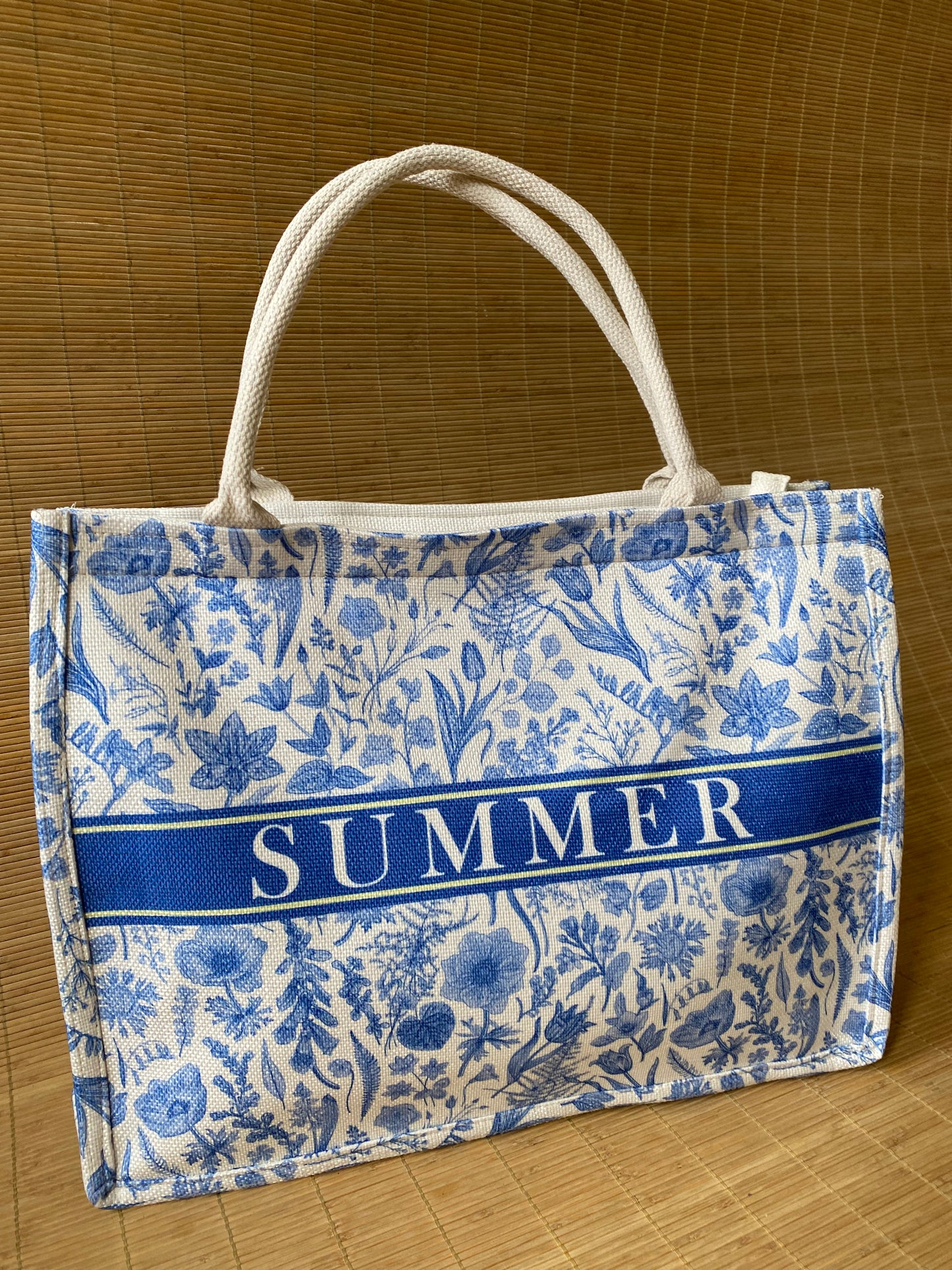 FLORAL BLUE SUMMER BAG