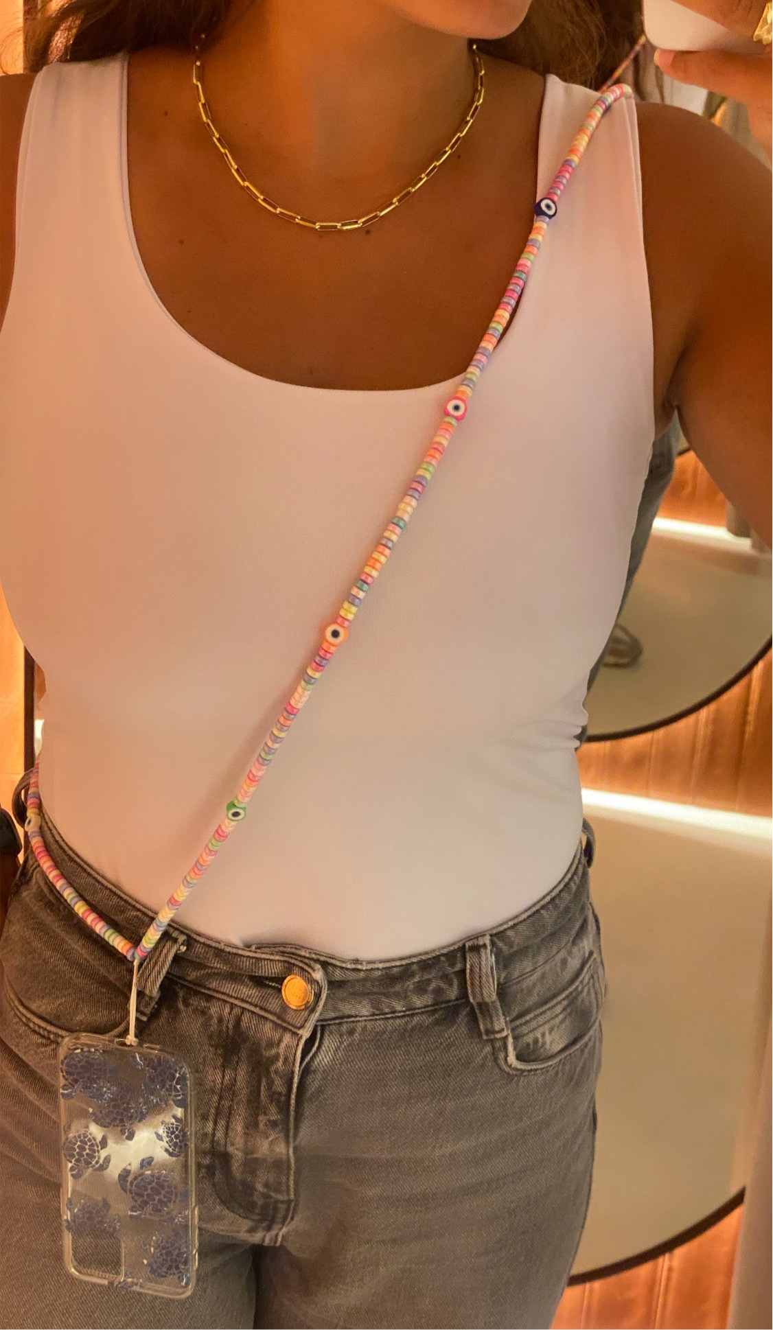 GLAZED EYE PHONE CHAIN