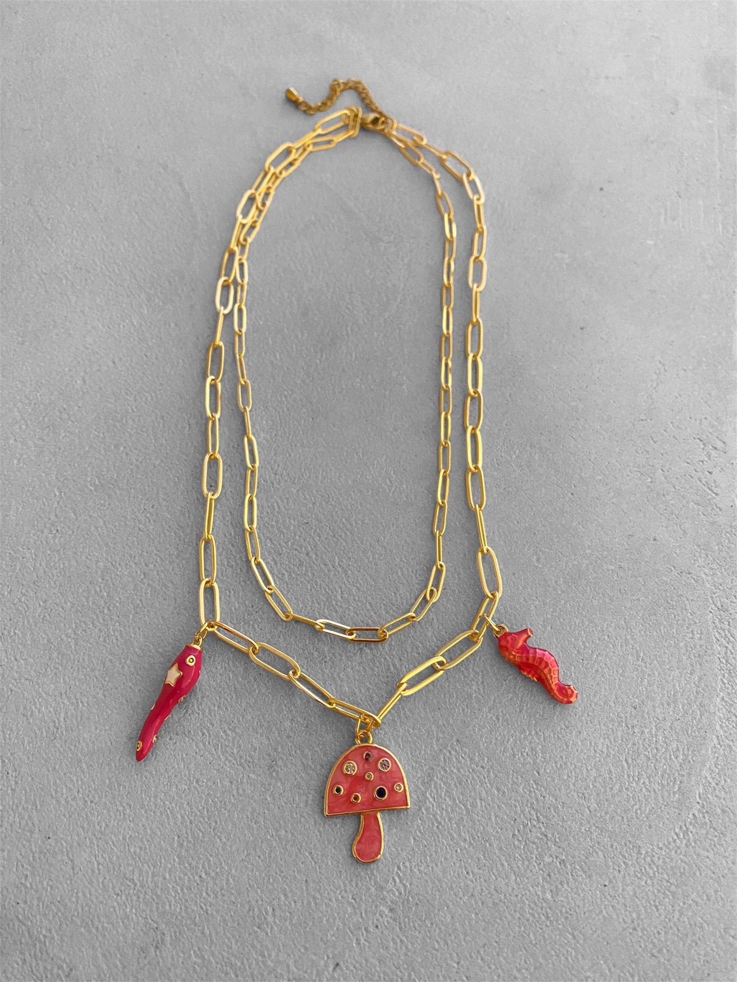 DOUBLE CHAIN PINK NC