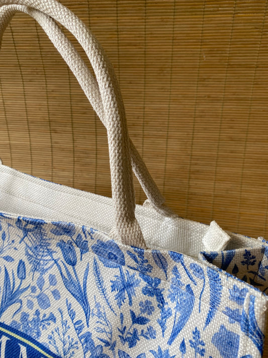 FLORAL BLUE SUMMER BAG