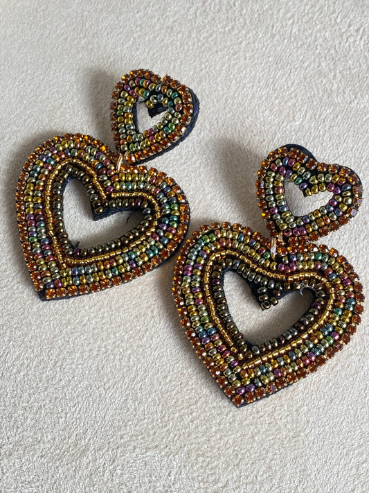 BEADED HEART ER