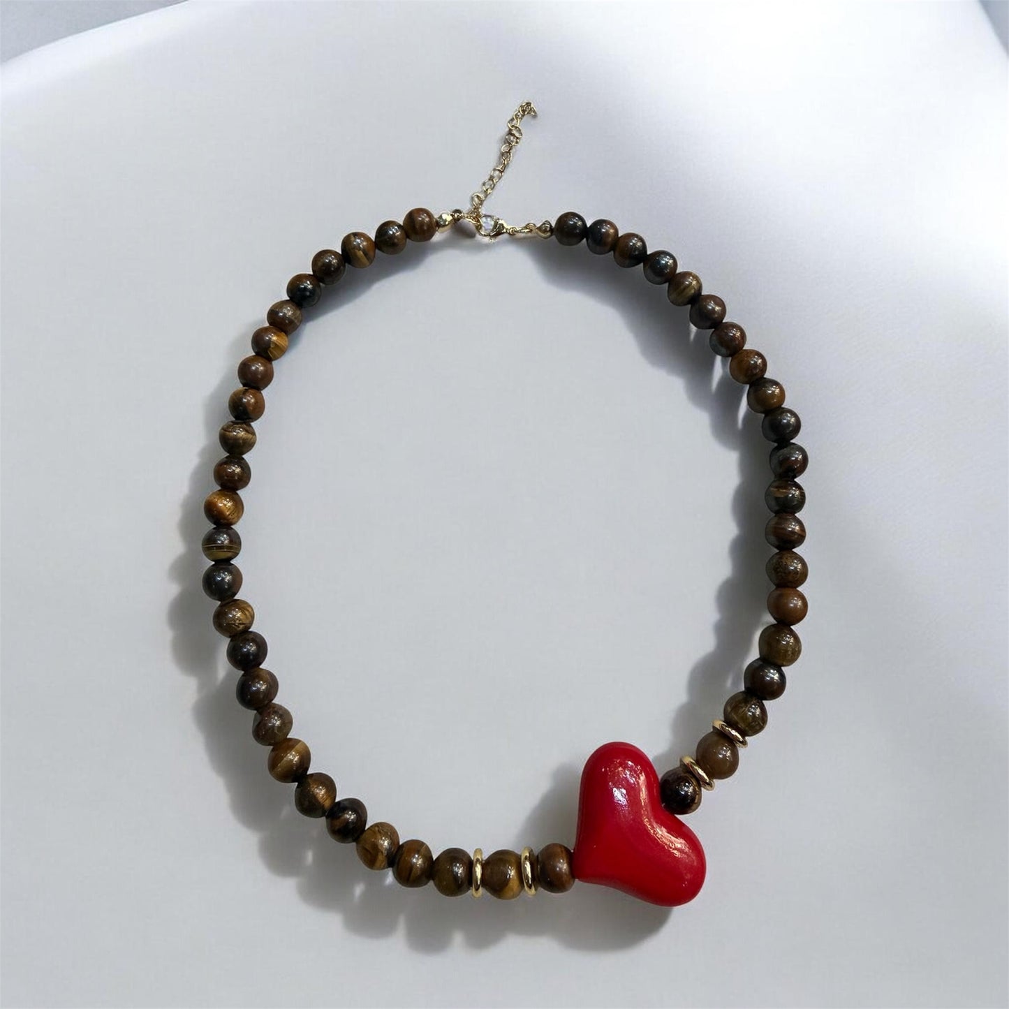 TIGER EYE BUBBLE HEART NC