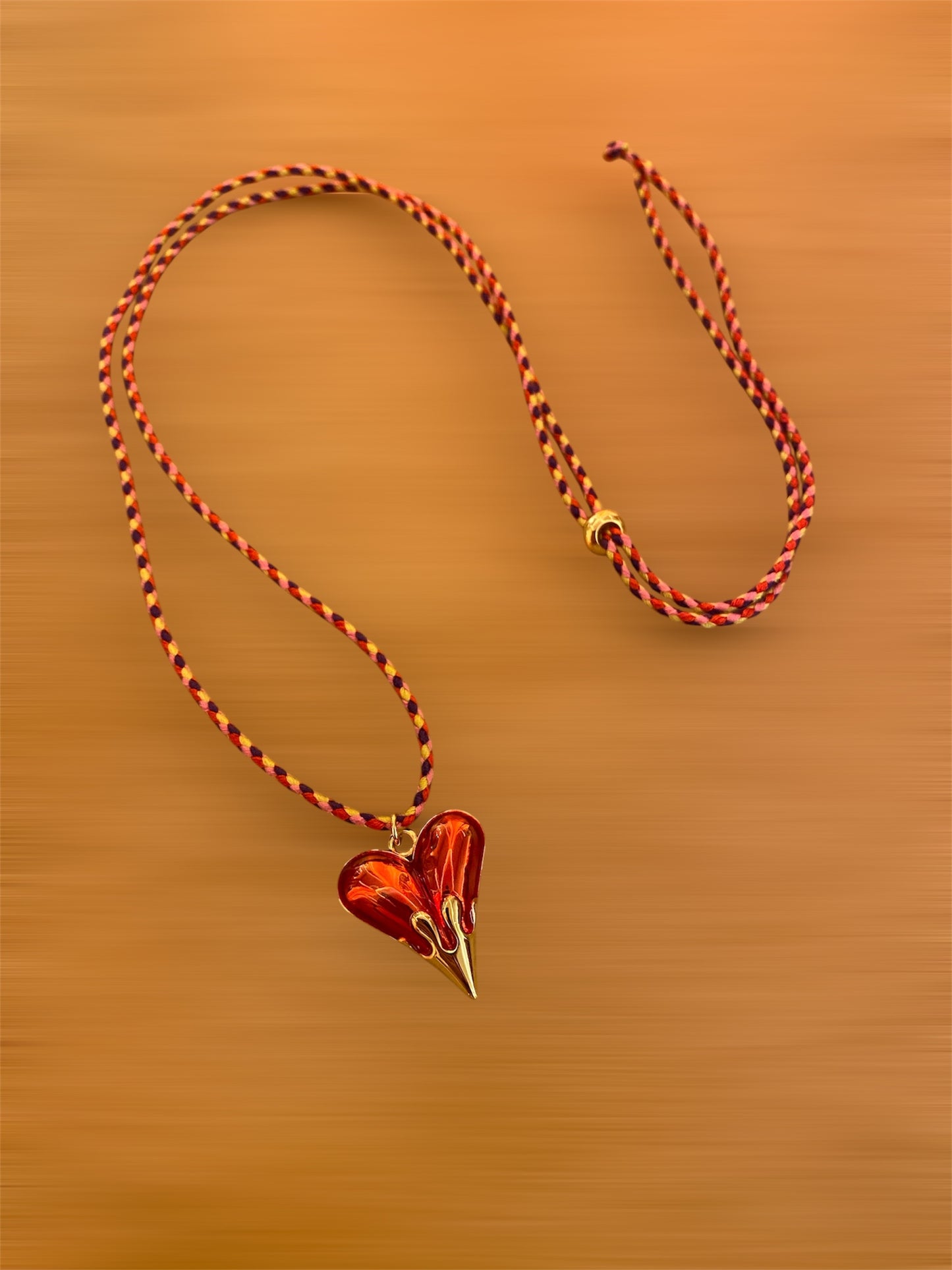MELTED RED HEART CORD