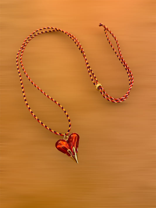 MELTED RED HEART CORD