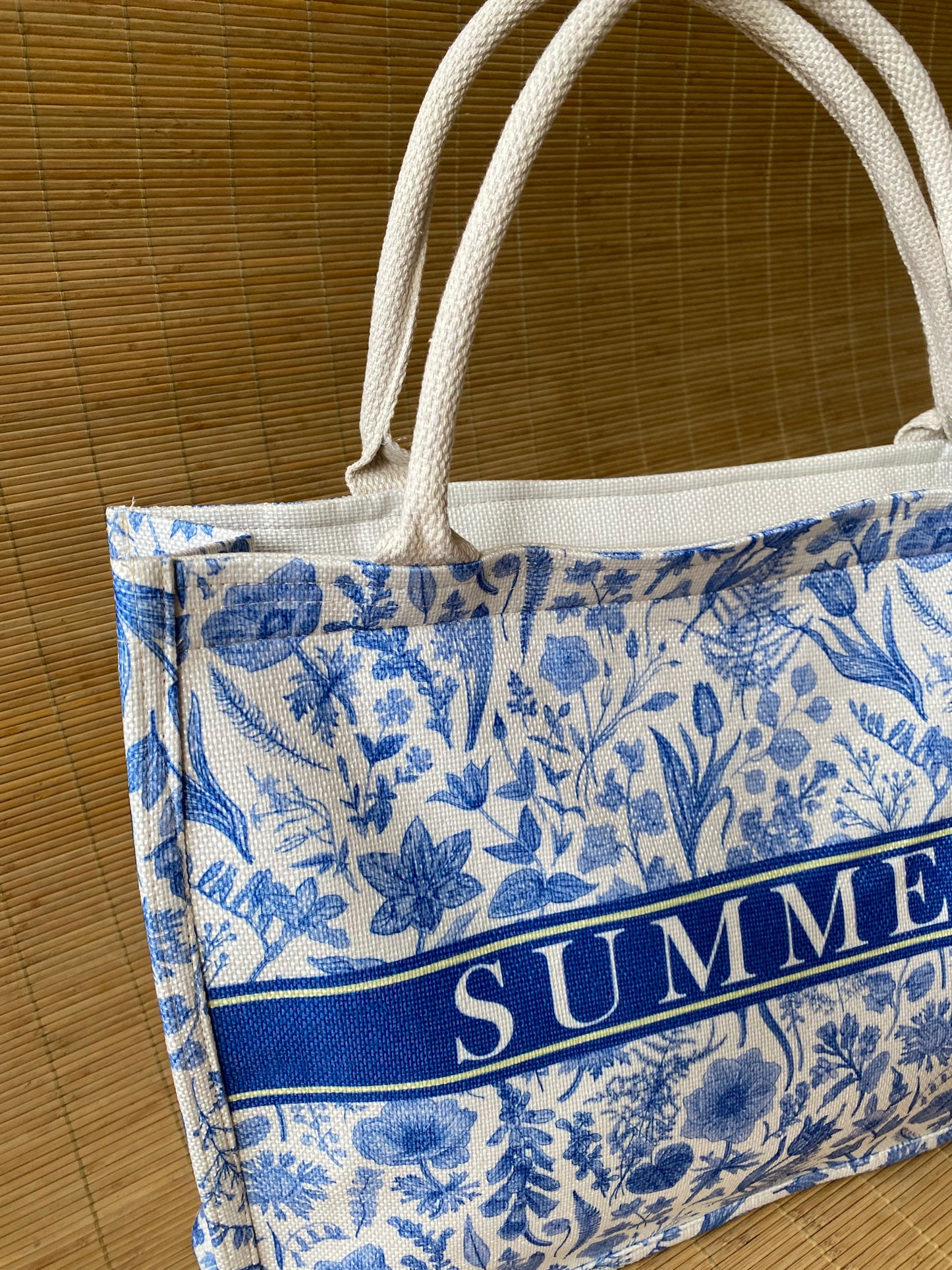 FLORAL BLUE SUMMER BAG